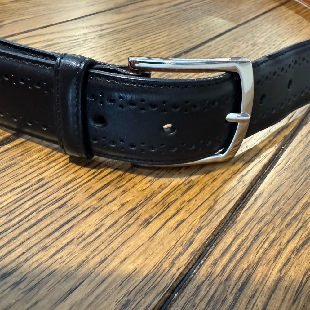 Allen Edmonds Black Manistee Dress Belt Size:42